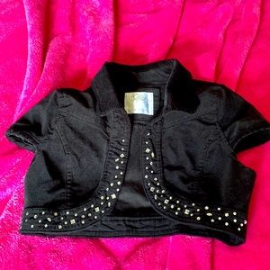 Justice girls black velvet Valero